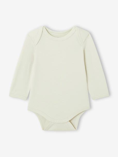 Pack of 7 Long Sleeve Bodysuits with Cutaway Shoulders for Babies, Basics multicoloured - vertbaudet enfant 