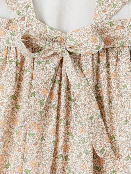 Robe En Gaze De Coton Brodée - Fleurs - Jaune Pastel - Taille 12 Ans - VERTBAUDET - Cérémonie, Fête