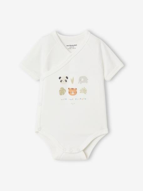 Set of 3 Bodysuits in Organic Cotton, for Newborn Babies peach - vertbaudet enfant 