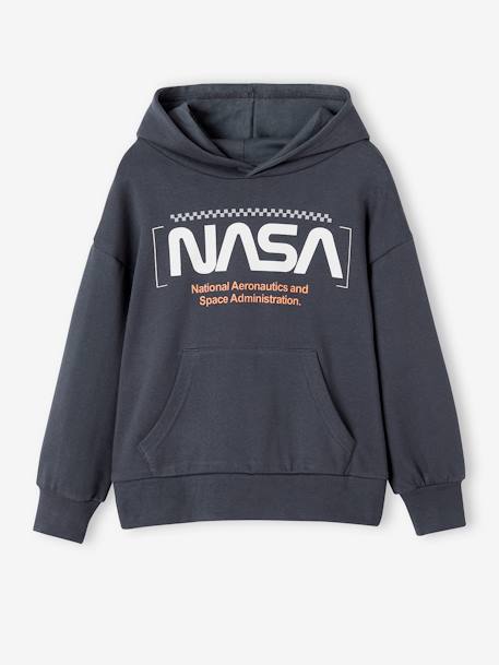 Sweat à capuche garçon bleu ardoise - vertbaudet enfant 