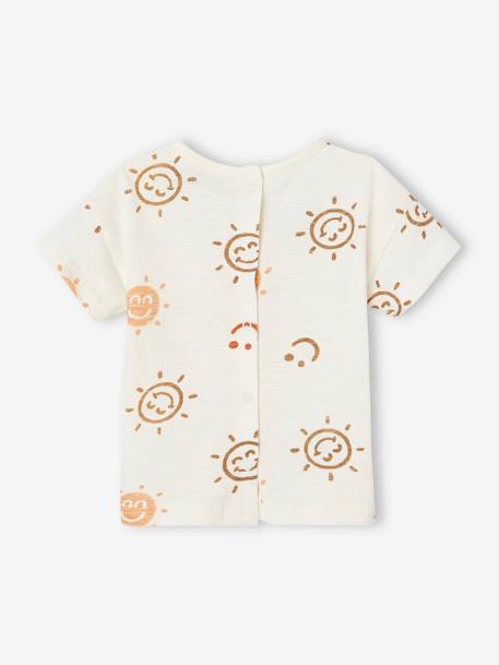 Smiley T-Shirt for Babies ecru - vertbaudet enfant 