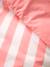 Parure housse de couette et taie d'oreiller avec coton recyclé TRANSAT rayé rose+rayé vert - vertbaudet enfant 
