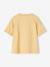 Tee-shirt motif pop fille manches courtes à revers jaune pâle - vertbaudet enfant 