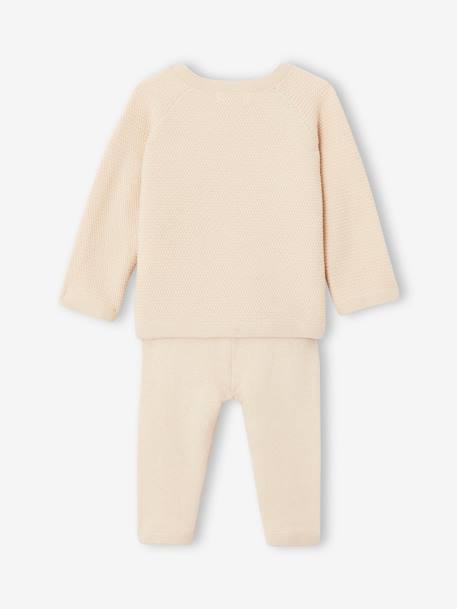 Knitted Jumper & Trousers Ensemble for Newborn Babies beige - vertbaudet enfant 