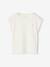 Tee-shirt fille uni fantaisie manches courtes personnalisable écru+marine+rose bonbon+vert d'eau - vertbaudet enfant 