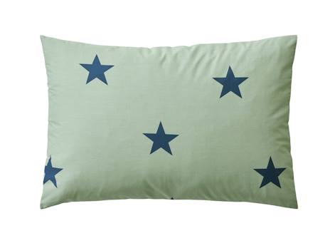 Children's Duvet Cover + Pillowcase Set, DREAM BIG, basics Green/Print - vertbaudet enfant 