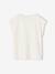 Tee-shirt fille uni fantaisie manches courtes personnalisable écru+marine+rose bonbon+vert d'eau - vertbaudet enfant 
