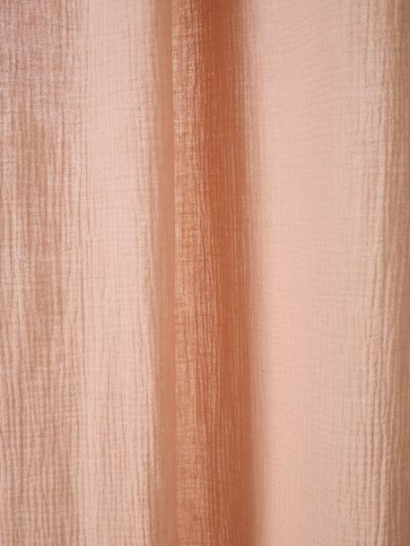 Sheer Cotton Gauze Curtain grey blue+rosy+sage green - vertbaudet enfant 