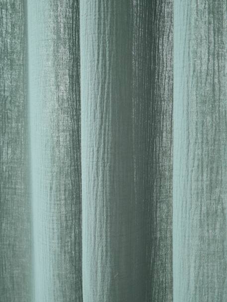 Sheer Cotton Gauze Curtain ecru+grey blue+rosy+sage green - vertbaudet enfant 