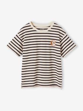 Fancy Striped T-Shirt for Boys  - vertbaudet enfant