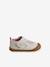 Chaussons bébé toile scratch blanc imprimé+bleu chambray+rose imprimé - vertbaudet enfant 