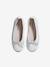 Leather Ballerina Pumps for Girls white - vertbaudet enfant 