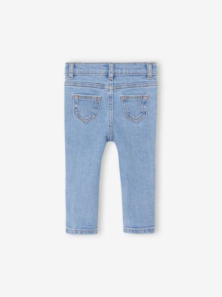 Jean bébé coupe droite denim bleached+denim brut - vertbaudet enfant 