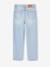 Jean fille droit MorphologiK tour de hanches Fin bleu foncé+denim bleached+stone - vertbaudet enfant 