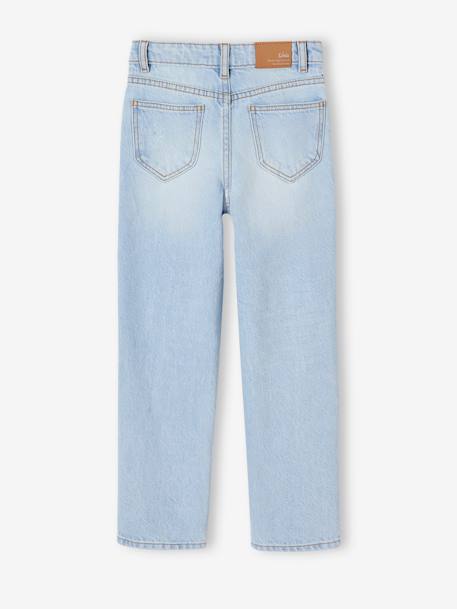 NARROW Hip, Straight Leg MorphologiK Jeans for Girls bleached denim+stone - vertbaudet enfant 