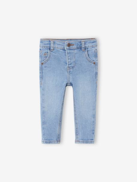Jean bébé coupe droite denim bleached+denim brut - vertbaudet enfant 
