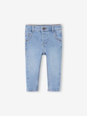 Straight Leg Jeans for Babies, Basics  - vertbaudet enfant