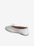 Leather Ballerina Pumps for Girls white - vertbaudet enfant 