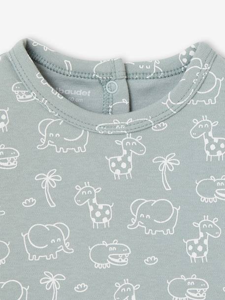 Lot de 3 pyjamas bébé mixtes en interlock BASICS bleu grisé - vertbaudet enfant 