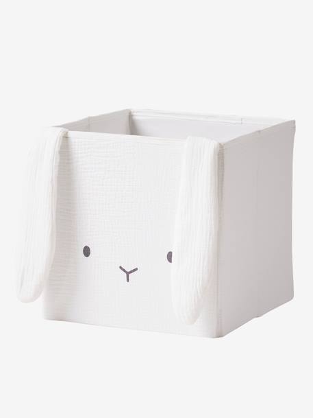 Lot de 2 bacs de rangement animaux gaze de coton lot blanc+lot jaune+lot rose - vertbaudet enfant 