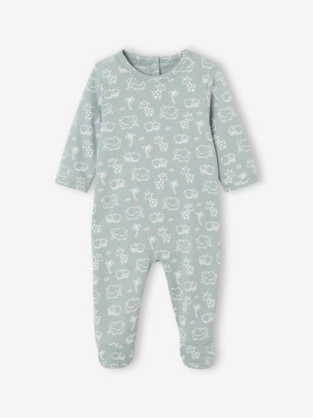 Lot de 3 pyjamas bébé mixtes en interlock BASICS bleu grisé - vertbaudet enfant 