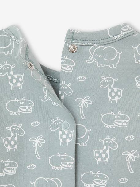 Lot de 3 pyjamas bébé mixtes en interlock BASICS bleu grisé - vertbaudet enfant 