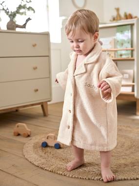 Bedding & Decor-Bathing-Bathrobes-Blouse-Like Bathrobe with Recycled Cotton for Babies