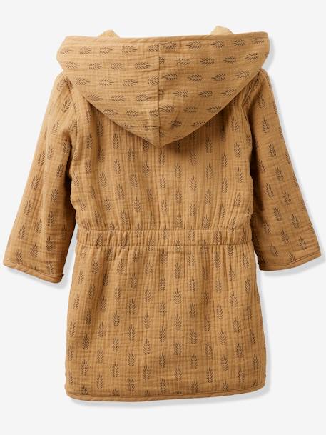 Cotton Gauze Bath Robe for Babies, ETHNIC ochre - vertbaudet enfant 