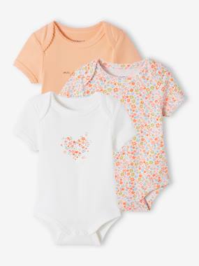 Set of 3 Progressive Bodysuits in Organic Cotton, for Babies  - vertbaudet enfant