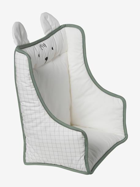 VERTBAUDET High Chair Cushion Blue Stripes+chequered green+ecru+mustard+printed beige+White - vertbaudet enfant 