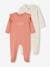 Pack of 2 Sleepsuits in Interlock Fabric for Babies old rose - vertbaudet enfant 