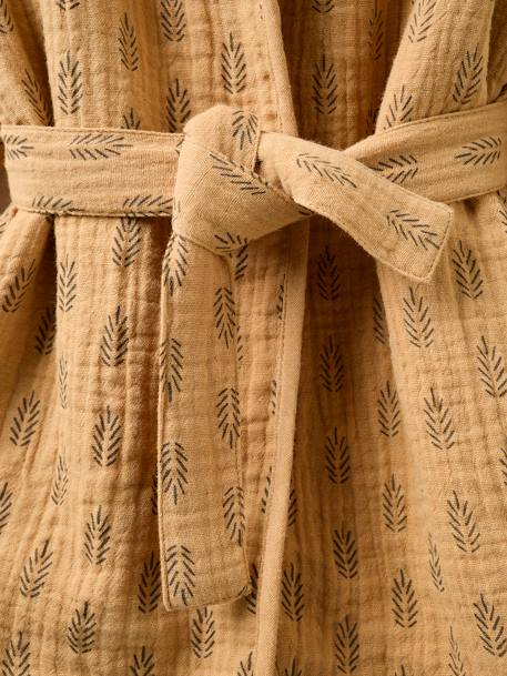 Cotton Gauze Bath Robe for Babies, ETHNIC ochre - vertbaudet enfant 