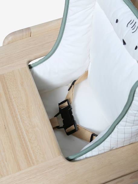 VERTBAUDET High Chair Cushion Blue Stripes+chequered green+ecru+mustard+printed beige+White - vertbaudet enfant 