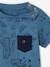 Jungle T-Shirt for Babies in Slub Jersey Knit blue+ecru - vertbaudet enfant 