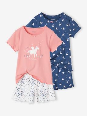 Pack of 2 Unicorns Pyjamas for Girls  - vertbaudet enfant