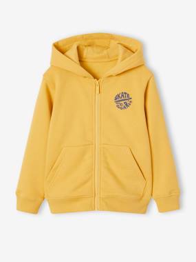 Garçon-Pull, gilet, sweat-Sweat-Sweat garçon zippé à capuche motif poitrine