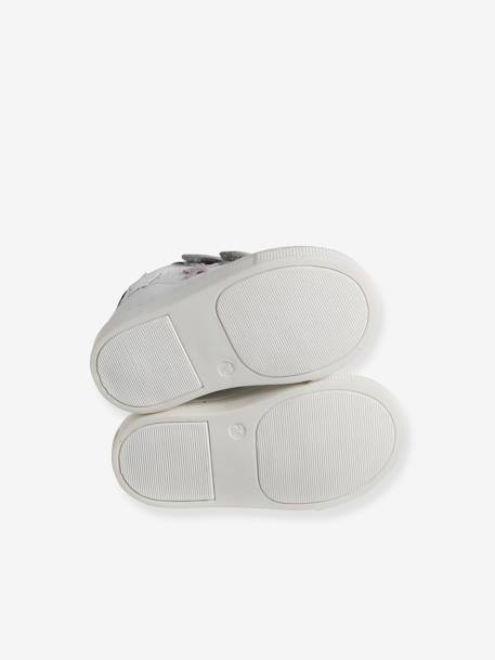 Baskets blanches scratchées cuir bébé blanc - vertbaudet enfant 