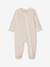 Lot de 3 pyjamas bébé en jersey ouverture zippée BASICS bleu chambray+blush+cappuccino - vertbaudet enfant 