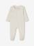 Lot de 3 pyjamas bébé en jersey ouverture zippée BASICS bleu chambray+blush+cappuccino - vertbaudet enfant 