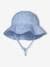 Striped Hat with Cherry Print for Baby Girls sky blue - vertbaudet enfant 
