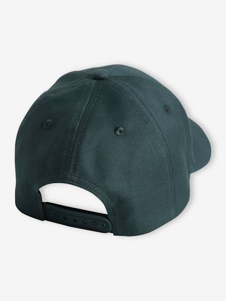 Plain Cap with Embroidery on the Front for Boys lichen+navy blue - vertbaudet enfant 