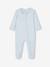 Lot de 3 pyjamas bébé en jersey ouverture zippée BASICS bleu chambray+blush+cappuccino - vertbaudet enfant 