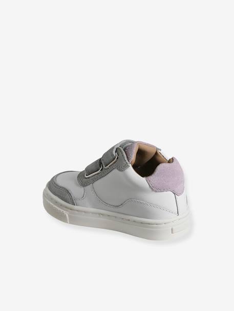 Baskets blanches scratchées cuir bébé blanc - vertbaudet enfant 