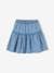 Light Denim Skirt with Embroidered Cherries, for Girls stone - vertbaudet enfant 