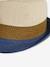 Three-Tone Panama-Style Hat, Straw-Like, for Boys wood - vertbaudet enfant 