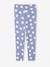 Printed Rib Knit Leggings, for Girls chambray blue+ecru - vertbaudet enfant 