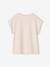 Tee-shirt panthères message flocage velours fille rose pâle - vertbaudet enfant 
