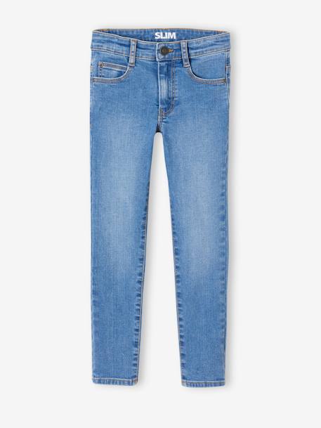 Morphological slim thin jeans for boys black denim+Dark Blue+Dark Grey+Denim Blue+denim grey+double stone - vertbaudet enfant 