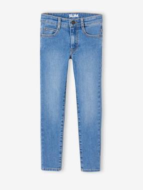 NARROW Hip, MorphologiK Slim Leg Waterless Jeans, for Boys  - vertbaudet enfant