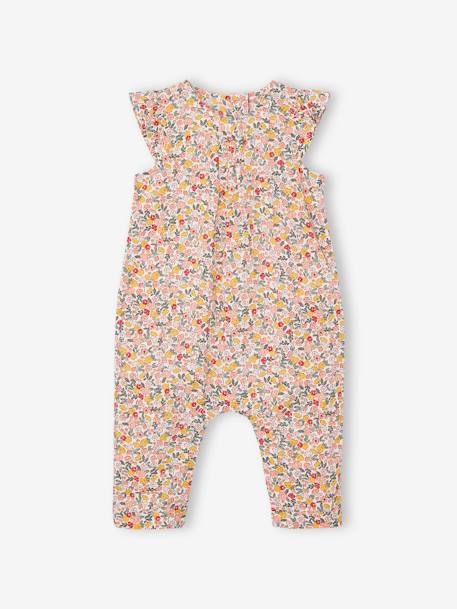 Ensemble bébé fille combinaison + bandeau imprimés rose imprimé+rose pâle+rose poudré+vert céladon imprimé - vertbaudet enfant 